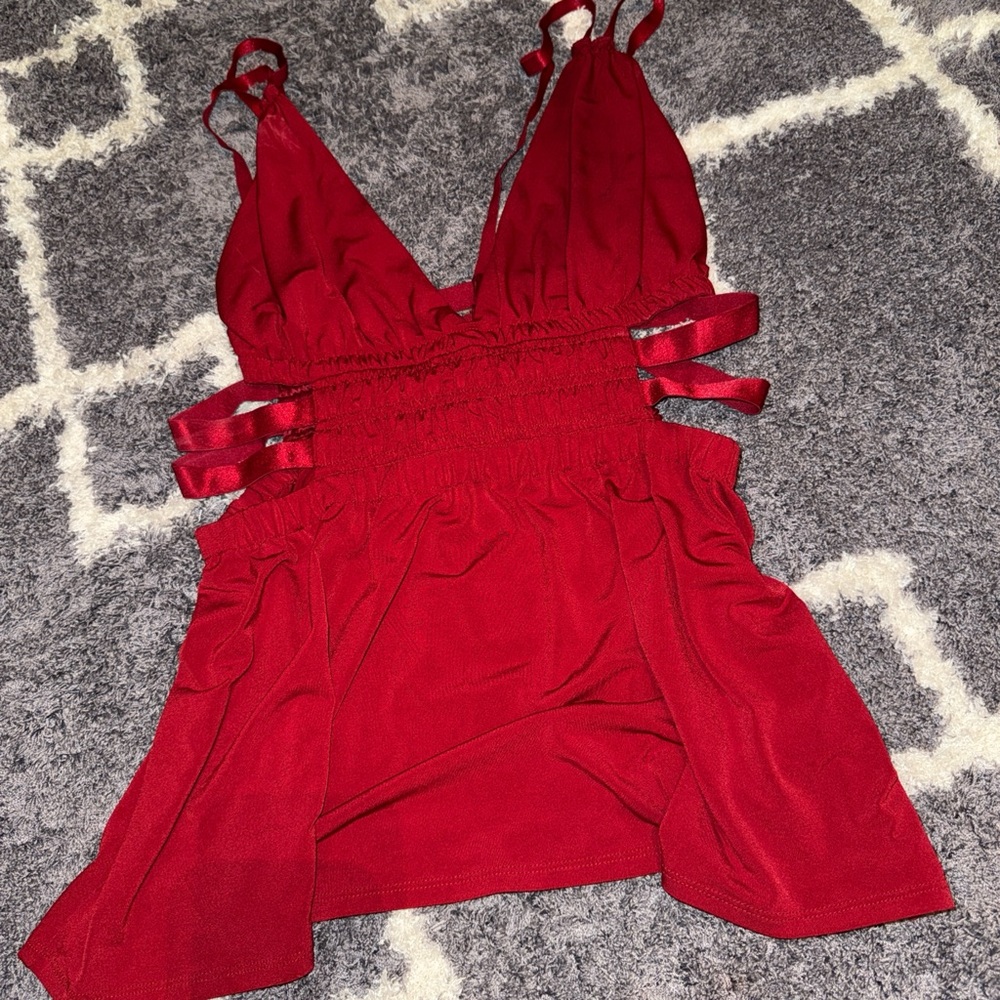 Express Red Sleeveless Top